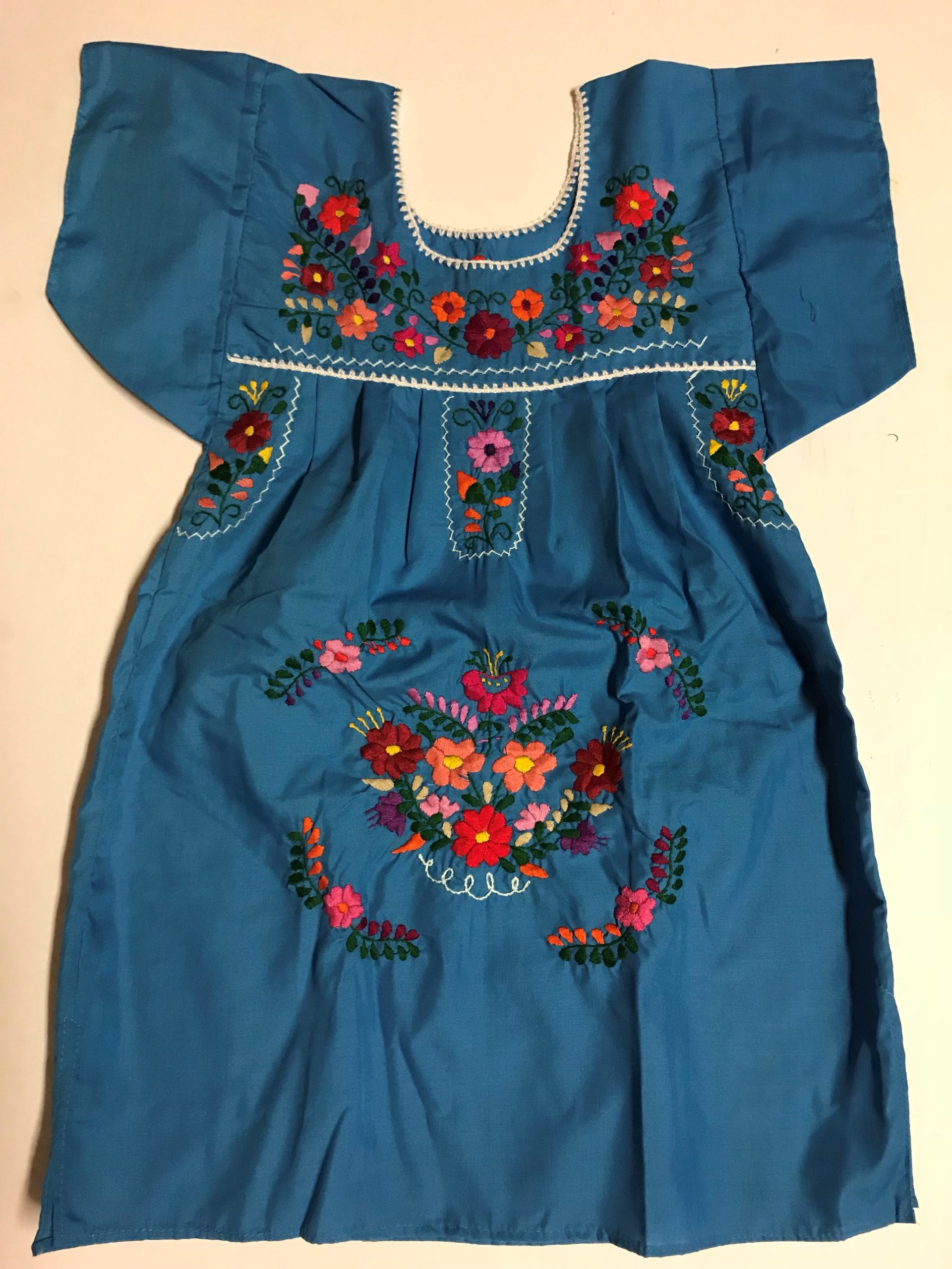 Blue Size 4 Girls Dress - Mexiluna